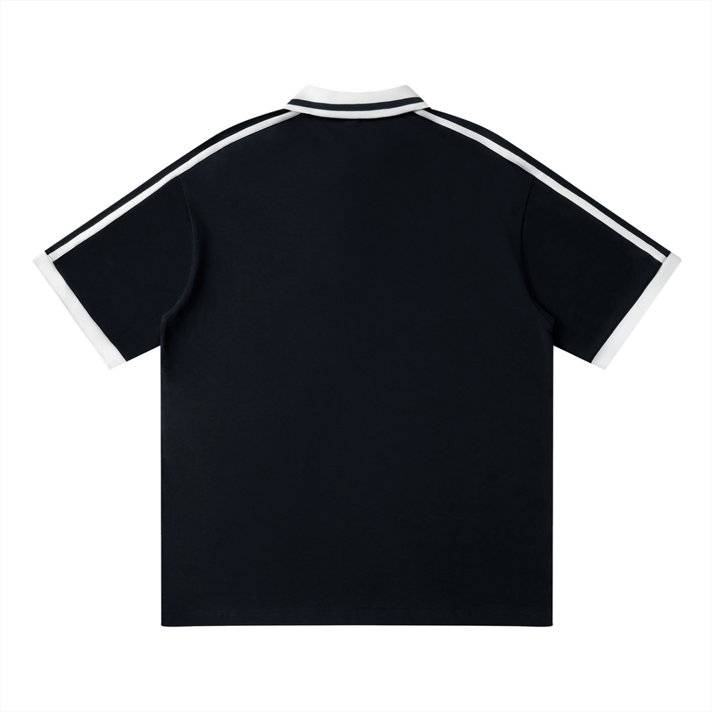 Unisex Contrast Piping Polo Shirt