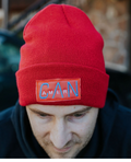 Fleece-Lined Knit Cap (Brown)
