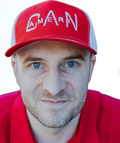 5 Panel Flat Bill Trucker Hat with embroidered white logo (With US flag)