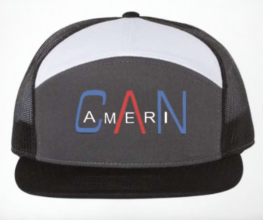 Seven-Panel Trucker Cap (Charcoal/Black/White)
