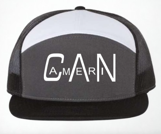 Seven-Panel Trucker Cap (Charcoal/Black/White)