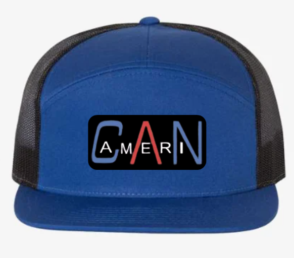 Seven-Panel Trucker Cap (Royal/Black)
