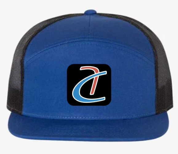 Seven-Panel Trucker Cap (Royal/Black)