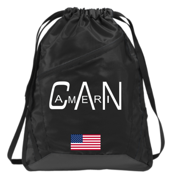Black/Black Zip-It Cinch Pack (Printed)