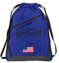 True Royal/Black Zip-It Cinch Pack (Printed)