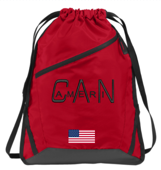 True Red/Black Zip-It Cinch Pack (Printed)