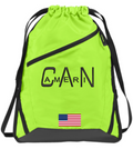 Lime shock/Black Zip-It Cinch Pack (Printed)
