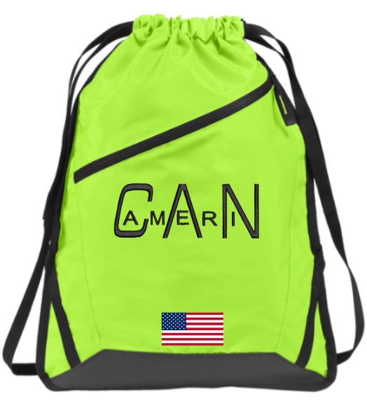 Lime shock/Black Zip-It Cinch Pack (Printed)