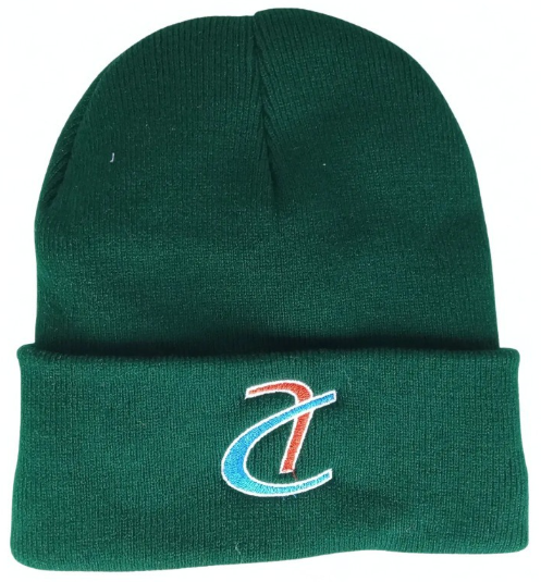 Fleece-Lined Knit Cap (Athletic Green)