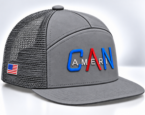 7 Panel Trucker Cap with Embroidered AmeriCAN name