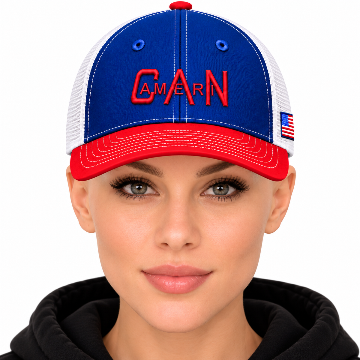 7 Panel Trucker Cap with Embroidered AmeriCAN name