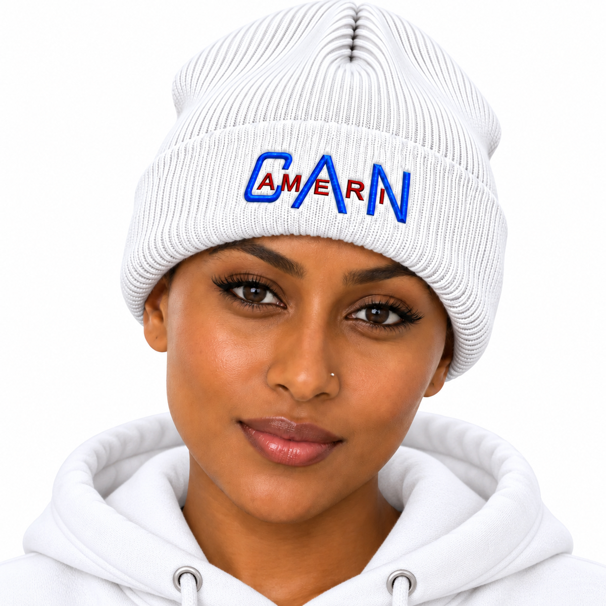 AmeriCAN Logo Fleece-Lined Knit Cap