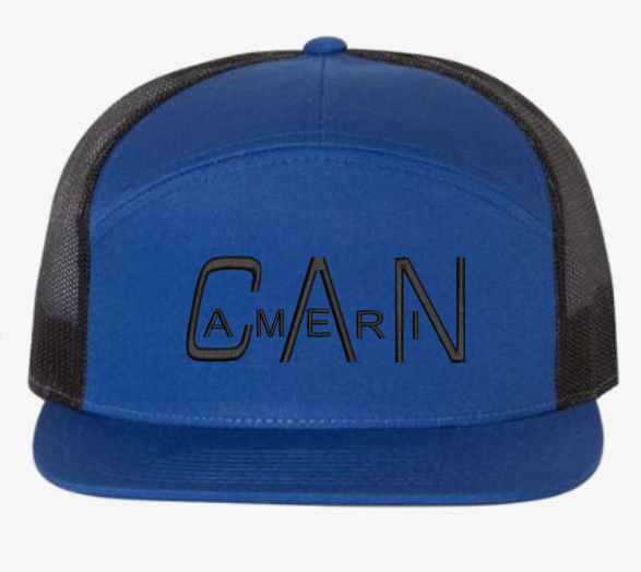 Seven-Panel Trucker Cap (Royal/Black)